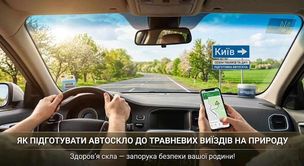 Травневі на носі: Як підготувати лобове скло до сезону «Шашликів та Комах» Травневі на носі: Як підготувати лобове скло до сезону «Шашликів та Комах»